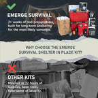 Shelter in Place Kit – 2+ Week Emergency Home Preparedness System with Food, Water, Medical, Power & Hygiene Supplies, Waterproof Tote, Disaster Readiness for Families & Households
