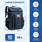 Maelstrom Backpack Cooler,Soft Lightweight Leakproof Cooler Backpack,Men Women 35/50 Can Insulated Cooler Bag,Keeps Hot/Cold for Up to 16 Hours,Perfect for Camping, Beach