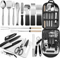 27-Piece Backpack Camping cookware Set, Portable Camping kitchenware Set for Barbecue, Outdoor Cooking, Picnic and Adventure Camping cookware Storage