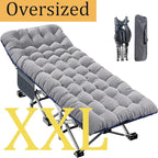 ABORON Oversized XXL Folding Camping Cot W/Mat for Adults, 78" L x 32" W x 18" H, Heavy Duty Outdoor Bed with Carry Bag,1200 D Layer Oxford Travel Camp Cots