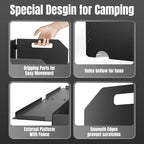 Camping Stove Windscreen, Lightweight Foldable Outdoor Wind Blocker Gas Stove Windshield Wind Screen Wind Guard for Camping Stove, Glamping, Black