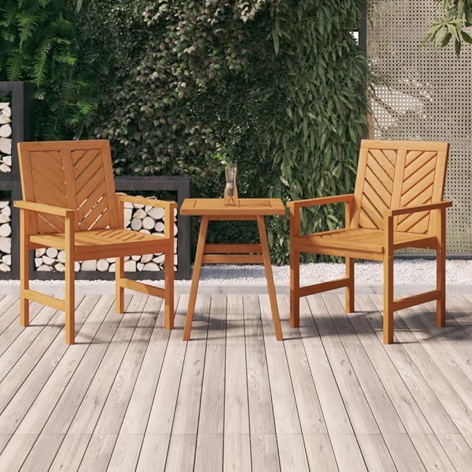 Patio Dining Chairs 2 pcs,Outdoor Chairs,Decorative Chair,Reception Chair,Picnic Chair,Camping Chair,Breakfast Chair,Bistro Chair,for Backyard,Garden,Porch,Solid Wood Acacia