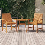 Patio Dining Chairs 2 pcs,Outdoor Chairs,Decorative Chair,Reception Chair,Picnic Chair,Camping Chair,Breakfast Chair,Bistro Chair,for Backyard,Garden,Porch,Solid Wood Acacia