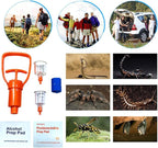 Snake Bite Kit, Bee Sting Kit, Emergency First Aid Supplies, Venom Extractor Suction Pump, Bite and Sting First Aid for Hiking, Backpacking and Camping. Includes Bonus CPR face Shield (Orange)