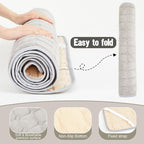 2 Pack Cot Mattress Topper Pad Quilted Foam Camping Single Soft Portable Sleeping Topper with Storage Bag Waterproof Non-Slip Bottom for Camp Cot Rv Bunk Narrow Twin Beds, 75 x 30 Inch