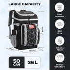 Maelstrom Backpack Cooler,Soft Lightweight Leakproof Cooler Backpack,Men Women 35/50 Can Insulated Cooler Bag,Keeps Hot/Cold for Up to 16 Hours,Perfect for Camping, Beach