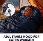 XXL Winter Sleeping Bags for Adults Cold Weather,Camping Sleeping Bag for Kids with Compression Sack,4 Season Camping Essentials Gear for Hiking,Traveling,Outdoor,Backpacking,Climbing