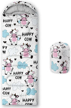 QOOMO Axolotl Cute Camping Sleeping Bags,3 Season Warm & Cool Weather,Lightweight,Waterproof Sleeping Bags for Adults & Kids,Traveling,and Outdoors