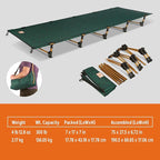 Kelty Lowdown Camping Cot, Tent and Car Camping Bed, Aluminum Frame, Lightweight Carry Size, Fern Green