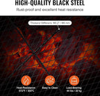 VEVOR X-Marks Fire Pit Grill Grate, Round Cooking Grate, Heavy Duty Steel Campfire BBQ Grill Grid with Handle and Support X Wire, Portable Camping Cookware for Outside Party & Gathering, 30 Inch Black