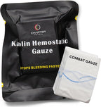 First Aid Advanced Quick Clot Combat Gauze - Flexible Hemostatic Gauze - to Stop The Bleed kit Faster Wound Packing with Quick Clotting Medical Gauze - Survival Kit Supplies - 3" x 12.5'