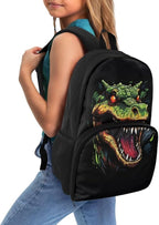 Crocodile Print Meal Bag Backpack Kids Backpacks with Lunch Compartment Meal Bag Large Bookbag Insulated Cooler Backpack Lunch Box Nurse Work Backpacks for Travel Casual
