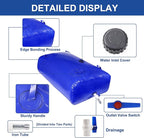 240 L/63 Gal Water Bladder Tank, Foldable Portable Water Storage Container, Emergency Water Bag for RV, Truck Bed, Fire Prevention, Drought Resistance, Blue