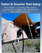 1/8" Retractable Tie Down Straps: 12 Pack of Heavy Duty Rope Hangers - Functional Equipment for Indoor or Outdoor
