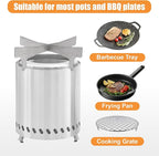 Fire Pit Cooking Frame for Solo Stove Mesa XL,Mesa – Transform Your Tabletop Fire Pit into Camping Cook Stove with This Accessory.Replacement for Titan,Campfire Cooking Ring (for MESA XL or Campfire)