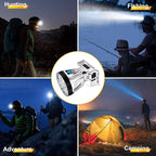 High end version Super Bright Headlamp High Power Headlight LED Rechargeable Motion Sensor Hunting head lamp Flashlight Spotlight Waterproof Light for Outdoor Fishing Camping Hiking New upgrade