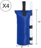 ABCCANOPY Canopy Weights Set of 4-120LBS Sand Bags for Pop up Tent, Weight Bags for Outdoor Gazebo, Trampoline, Pergola, Blue (Without Sand)