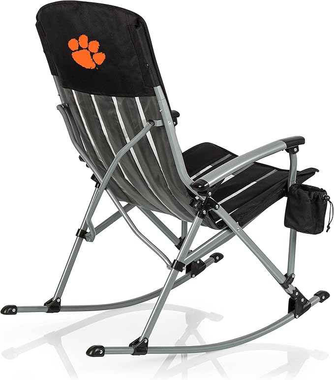 Picnic TIME NCAA Unisex-Adult NCAA Outdoor Rocking Camp Chair, XL Heavy Duty Camping Chair for Adults
