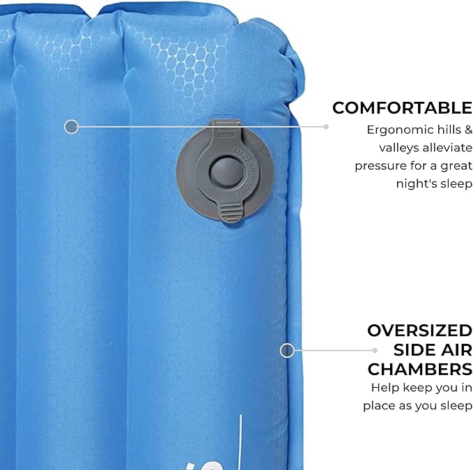 Teton Altos Inflatable Sleeping Pad, Sleeping Mat for Camping, Backpacking, Hiking, Budget Friendly and Durable