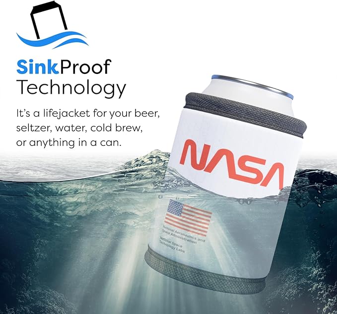 PHOOZY Insulated Can Cooler for 12oz Cans with NASA-Inspired Technology - Patented Koozie That Keeps Drinks Cold 10x Longer - Lightweight Beer Koozie for Outdoor Adventures - Space White