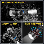 Rechargeable Flashlights High Lumens, 7Mode Flashlights Rechargeable, Super Bright Flashlight Camping, Adjustable Tactical Flash Light High Powered, LED Flashlight for Home Emergency 4Pack