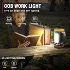 1-Pack Solar Flashlight High Lumens Rechargeable Outdoor Waterproof Spotlight LED Work Light Searchlight Lantern for Camping Emergencies