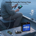 DC HOUSE 12V 30Ah Mini Lithium Battery with DC Output, 2 in 1 Multi-Port USB Charger: 12V Converter or 45W Max Lifepo4 Battery Charger, for Fish Finder, Camping, Ham Radio, Power Wheels, RV