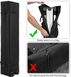 WEIZE Pop up Canopy Tent 10x10ft, 1-Button Push Setup, Instant Portable Shelter, Adjustable Height, Portable Roller Bag, 4 Weight Bags, Guy Ropes & Stakes Included, Black