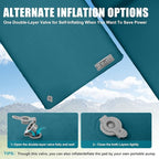 Self Inflating Sleeping Pad with Electric Pump for Camping, 3.14"Thick Memory Foam Sleeping Mats, Easy Inflate&Deflate,9.5 R-Value Insulated Camping Mattress with Pillow for Car Travel Tent, Dark Blue