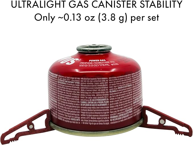 Magfeets Ultralight Fuel Canister Stabilizer Magnetic Gas Can Stand for Camping Stoves (Red)