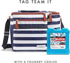 Cool Coolers by Fit + Fresh, XL Cooler Ice Block, Large and Powerful Ice Pack, Perfect for Insulated Cooler, Beach Bag, Backpack Cooler & Travel, 1PK, Blue