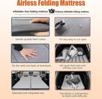 Non Inflatable Car Mattress for SUVs, Foldable Trunk Sleeping Pad for Car Camping, Inflation-Free Portable Sleeping Mattress for Road Trips, Travel, Beach & Outdoor Use