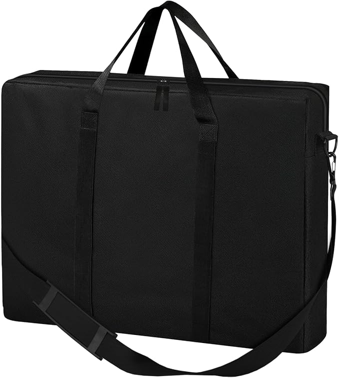 SIRUITON Folding Table Storage Bag, Portable 600D WaterProof Carry Bag for Folding Picnic/Camp Tables with Reinforcing Plate & Shoulder Strap, 48" D x 30" W x4.7 H Fits 8FT Folding Tables（bag only）