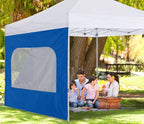 COOSHADE Instant SunWall 10x10 SideWall for Pop up Canopy Tent, 1 Pack Sidewall with Mesh Window Only, Blue