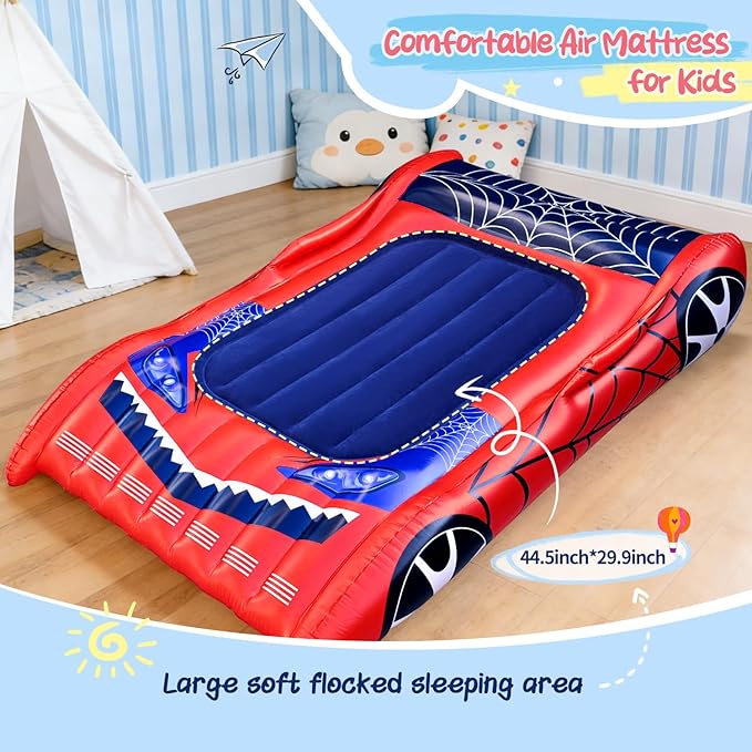 joyson Inflatable Toddler Travel Bed, Extra Large Kids Air Mattress with Electric Pump, Portable Toddler Blow up Mattress for Home, Sleepovers, Camping, Travel