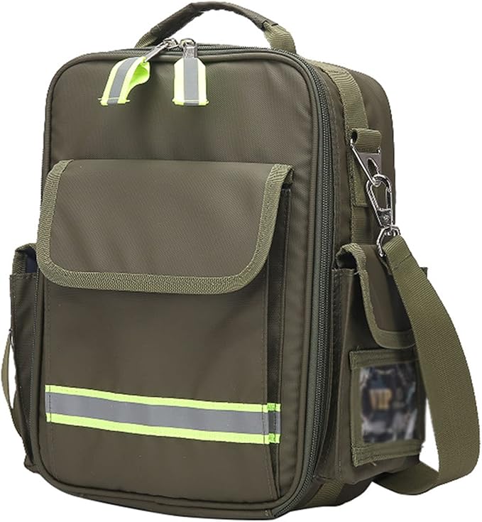 First Aid Bag Empty,Travel Rescue, Responder Storage Survival Trauma Emergency Backpack for Hiking Camping(Army Green)