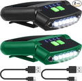 Mudder LED Clip on Cap Lights USB Rechargeable Cap Flashlight Clip Waterproof Ultra Bright Hat Flashlight Headlamp for Fishing Camping Hand Work