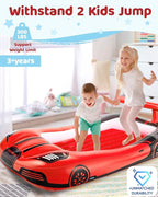 Inflatable Toddler Travel Bed with Safety Bumpers & 2 Mins Auto Inflation Pump, Portable Toddler Kids Air Mattress with Carry Bag for Home Grandma's Sleepovers Travel Camping, 330lbs Support