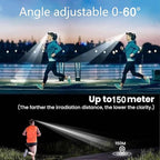 Headlamp Rechargeable, Super Bright LED Head Lamp, Waterproof Outdoors Headlight Flashlight, Adjustable headlamps for Adults and Kids,Cyclin 2pack