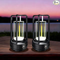 Set of 2 Cordless Table Lamps, LED Rechargeable Table Lamp with 3 Color Stepless Dimmable, Indoor/Outdoor Table lamp for Patio/Camping/Bar/Coffee/Restaurant/Bathroom (Black 2 Pcs)