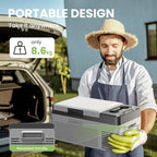 Alpicool Car Refrigerator 12 Volt Portable Car Fridge 16 Quart（15 L Electric Cooler with AC/DC，Car Refrigerator Freezer for Truck Van RV Camper SUV, Camping Boat Travel，-4~68°F