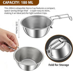 11Pcs Camping Cookware Set，Portable Camping Essentials with Accessories，Stainless Steel Lightweight Nonstick Pots、Pans、Bowls and Utensils for Backpacking RV Tailgating Cooking and Outdoor Cooking