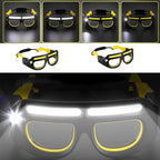HISKI Rechargeable LED Headlight Glasses with Motion Sensor,LED Glasses Rechargeable Headlight Glasse with Motion Sensor & Touch Control