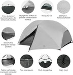 ATEPA Voyage 1-2 Person Backpacking Tent, 4 Season Ultralight Camping Tent, 4000mm Waterproof Double Layer Cold Wearther Easy Set Up Tent for Family Camp Hiking Hunting Outdoor Mountaineering Travel