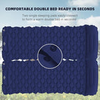 Inflatable Sleeping Pad with Pillow for Camping-Built in Fast Inflation-Ultralight Upgraded Durable Compact Sleeping Mat Moisture Proof Air Mattress for Camping, Backpacking,Hiking,Travel,Tent