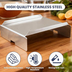 Heat Deflector for Pit Boss 700 820 850 Series, Stainless Steel Flame Tamer for Pit Boss 1000 1150 1250 1300 1600 Series Pellet Smoker Grill, Heat Baffle Diffuser for Pit Boss Replacement Parts