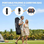 Oversized USLCamping Chair - 2 Person Portable Folding Outdoor Loveseat Heavy Duty Lawn Chairs for Adults with Padded Cushion & Dual Cup Holders, Supports 660LBS for Camping，Sports，Picnic