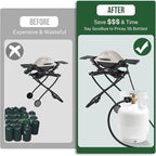 6 Feet Propane Hose Adapter 1lb to 20lb，Propane Adapter 20lb to 1lb Converter, Propane Tank Adapter Hose 20 lb To 1 lb for Weber Q Grill/Coleman Stove/Blackstone Griddle/Buddy Heater