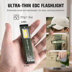 RECHOO Rechargeable Flashlights High Lumens 2Pack, Magnetic EDC Flashlight with Clip, 8 Modes Powerful Pocket LED Flashlight, Waterproof Portable Flat Flashlights for Home Camping Emergency