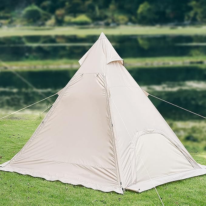 Pyramid Outdoor Tent,Oxford Cloth Waterproof Tent,Family Camping Tent Quick Set up Tent for Beach,Traveling,Hiking,Mountaineering,Outdoor Activities
